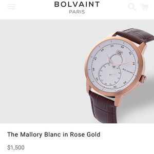 BOLVAINT Paris The Mallory Blanc in Rose Gold normally $1500